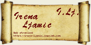 Irena Ljamić vizit kartica